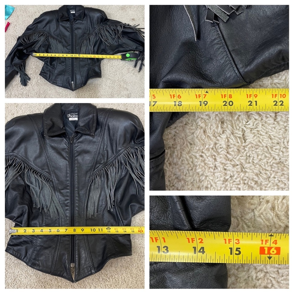 Vintage Phoenix fringe leather jacket - Picture 6 of 8